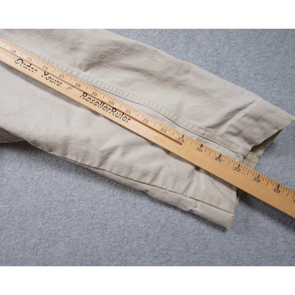 Vintage LL Bean Jacket Mens Small Beige Chore Coat Lined Outdoors H147 - Picture 15 of 16
